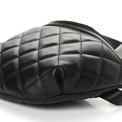 Chanel Lambskin Quilted Waist Belt Bag Black 10 of 11