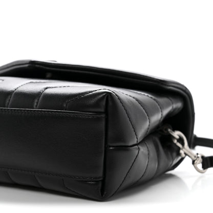 Saint Laurent Calfskin Y Quilted Monogram Toy Loulou Crossbody Bag Black 11 of 12