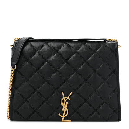 Saint Laurent Lambskin Quilted Small Becky Chain Bag Black 1 of 11