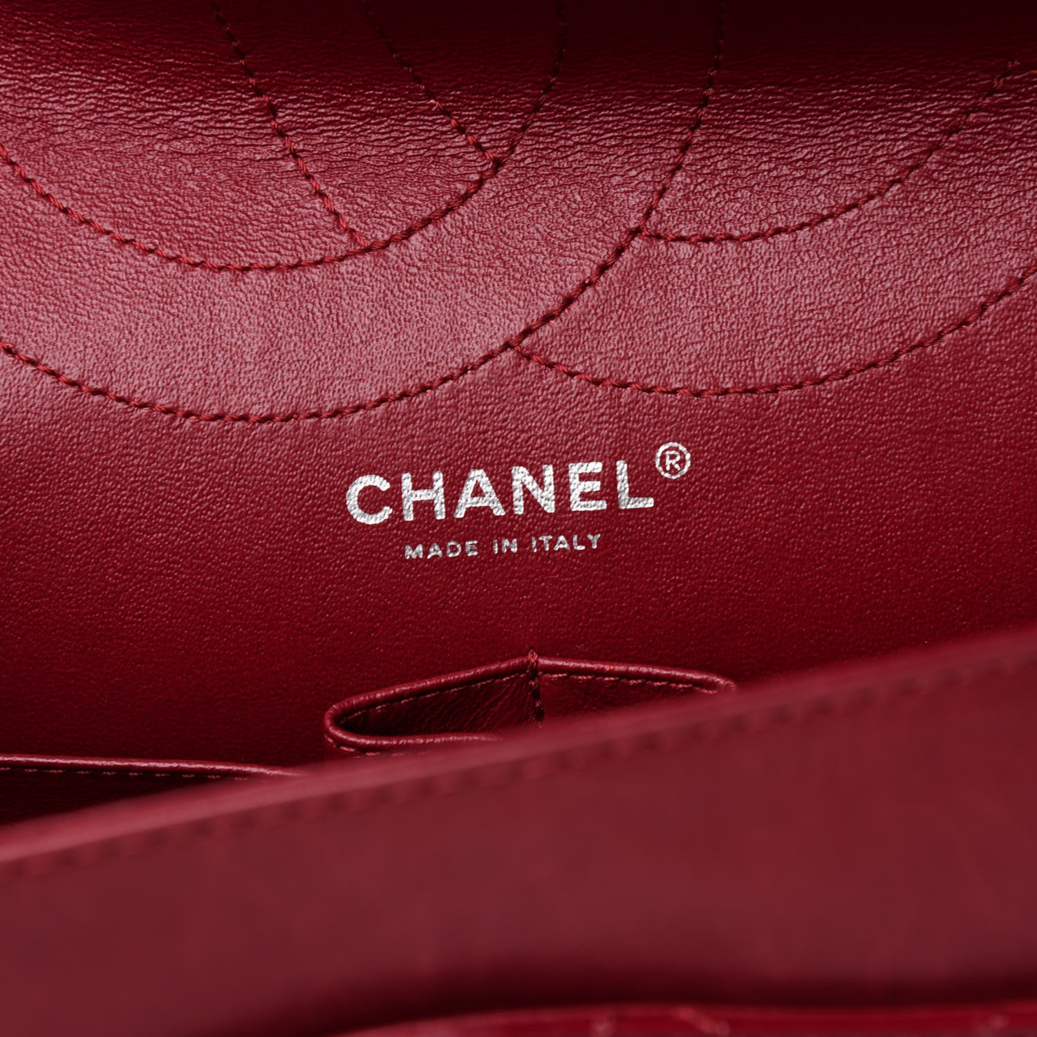 Chanel Distressed Patent 2.55 Reissue 227 Flap Raspberry Red 6 of 11