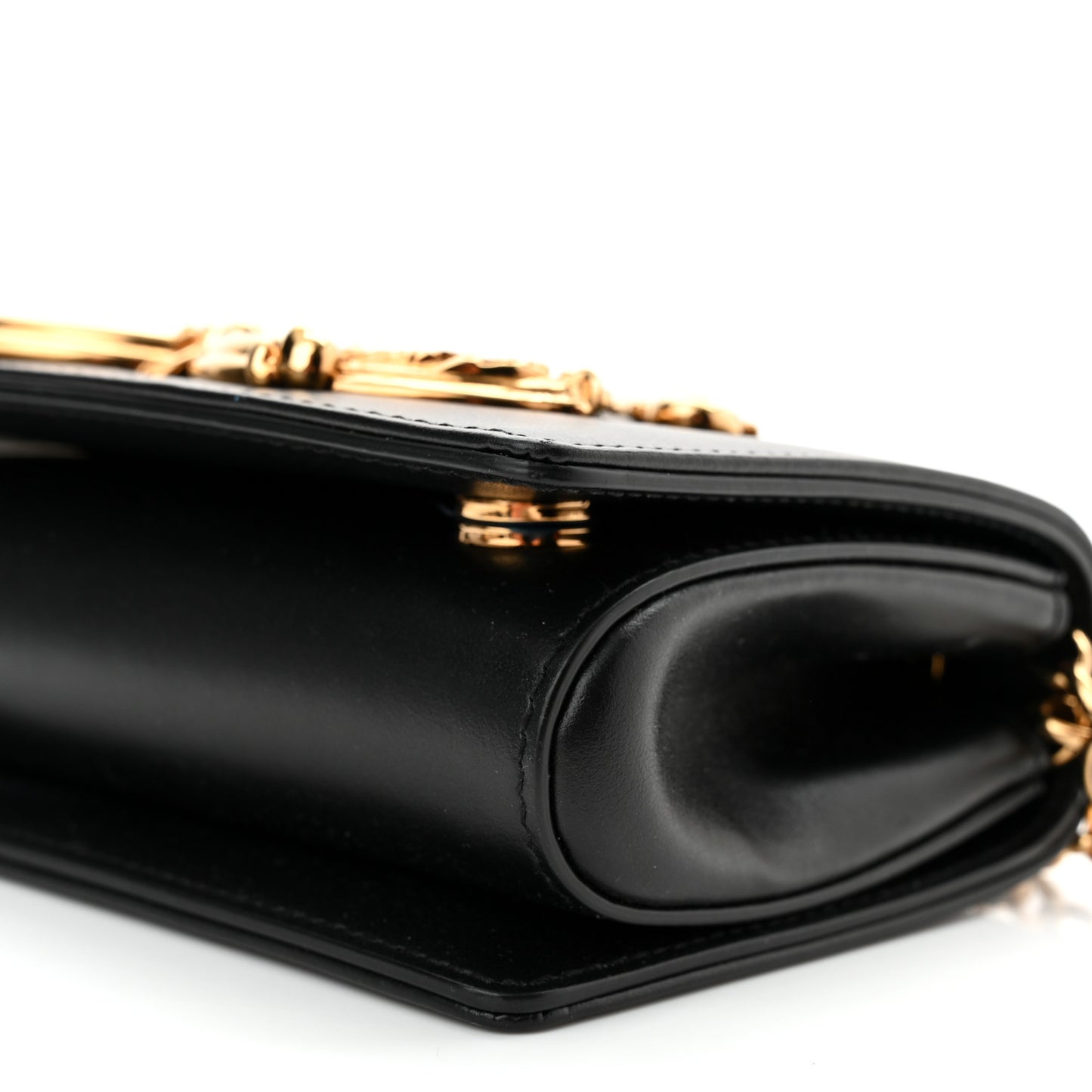 Calfskin DG Girls Phone Shoulder Bag Black