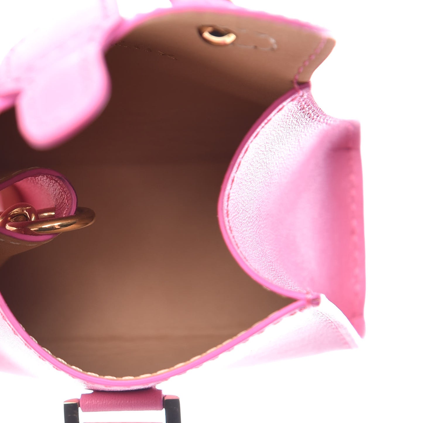 Calfskin Mini Brillant Bag Charm Pink