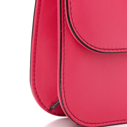 Valentino Garavani Vitello Small Glam Lock Rockstud Flap Deep Fuxia 14 of 14