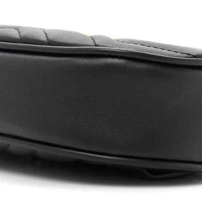 Gucci Calfskin Matelasse GG Marmont Belt Bag 75 30 Black 8 of 9