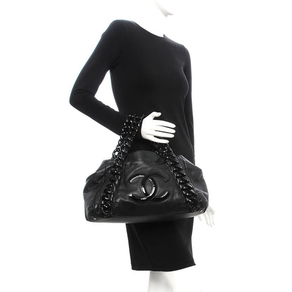 Chanel Calfskin Modern Chain Rhodoid East West Tote Black 2 of 13