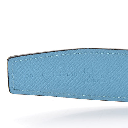Hermes Epsom 32mm Belt Strap 105 Rouge De Coeur Bleu Du Nord 3 of 6