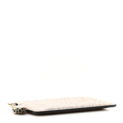 Bulgari Metallic Karung Calfskin Serpenti Forever Card Holder Wallet Beige 4 of 13