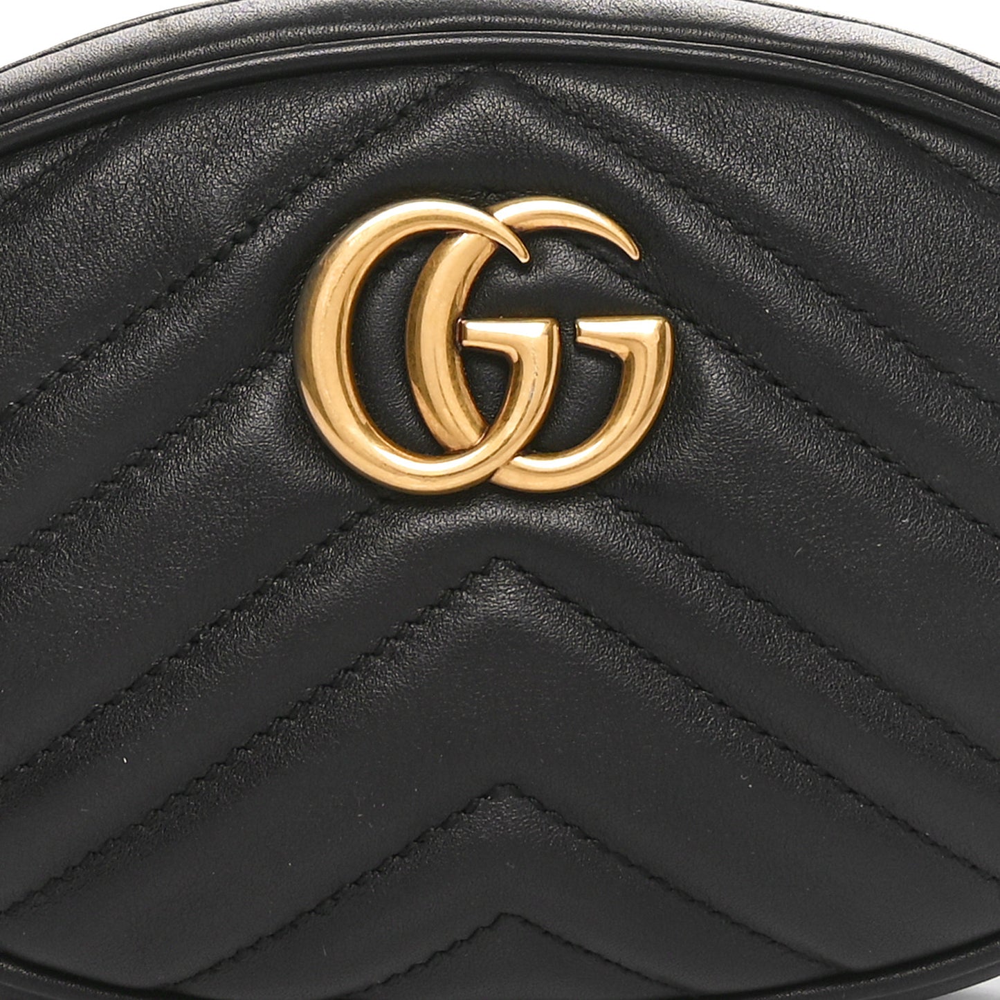 Calfskin Matelasse GG Marmont Belt Bag 95 38 Black