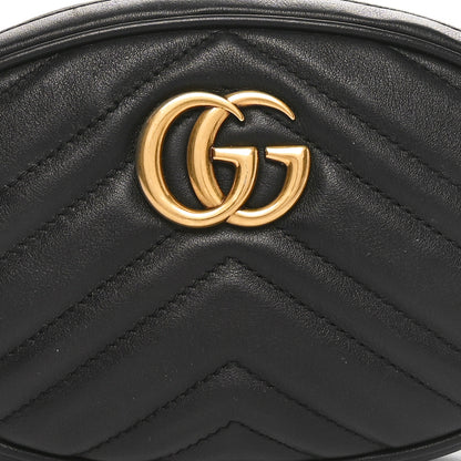 Gucci Calfskin Matelasse GG Marmont Belt Bag 95 38 Black 9 of 11