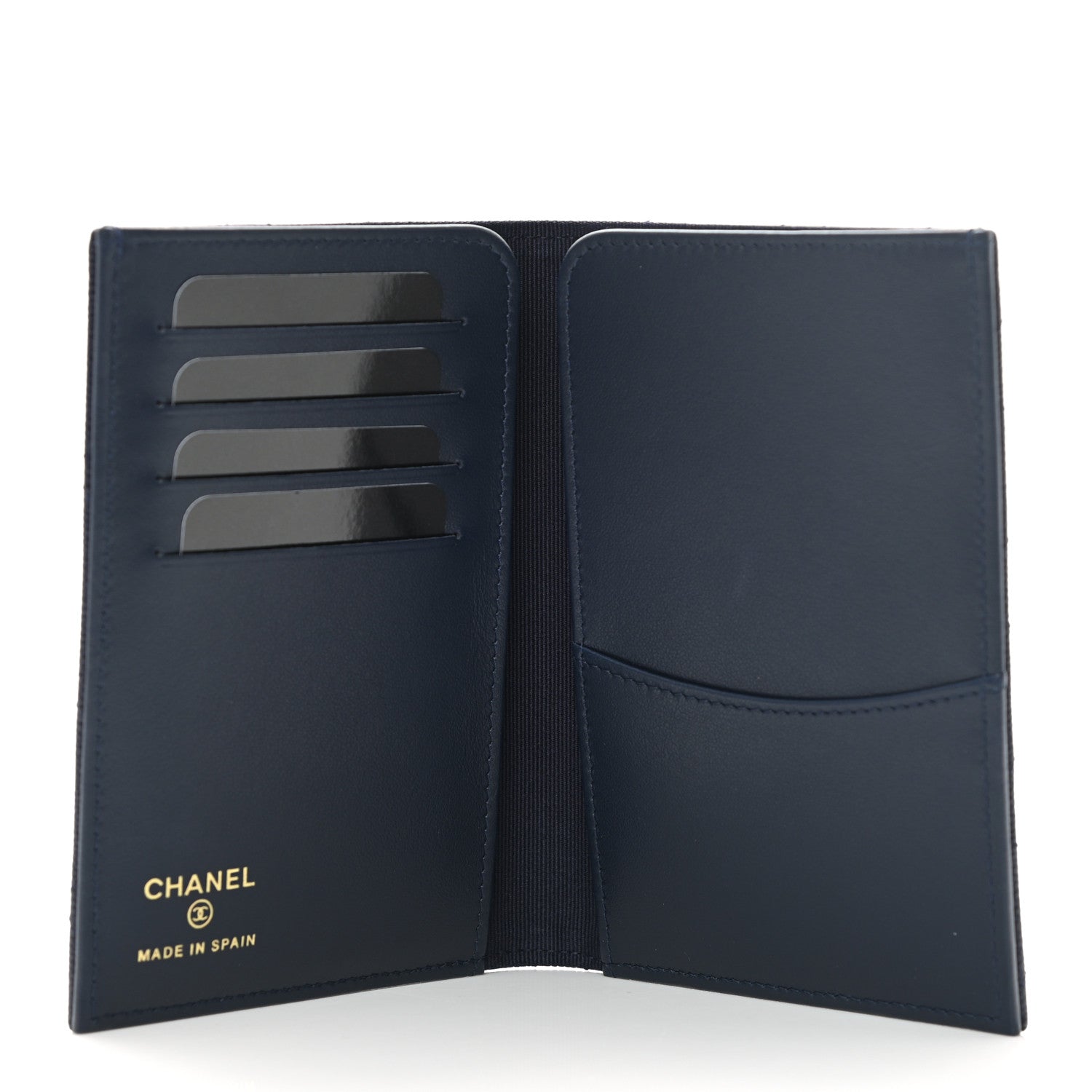 Chanel Caviar Quilted Passport Holder Navy Blue 5 of 7