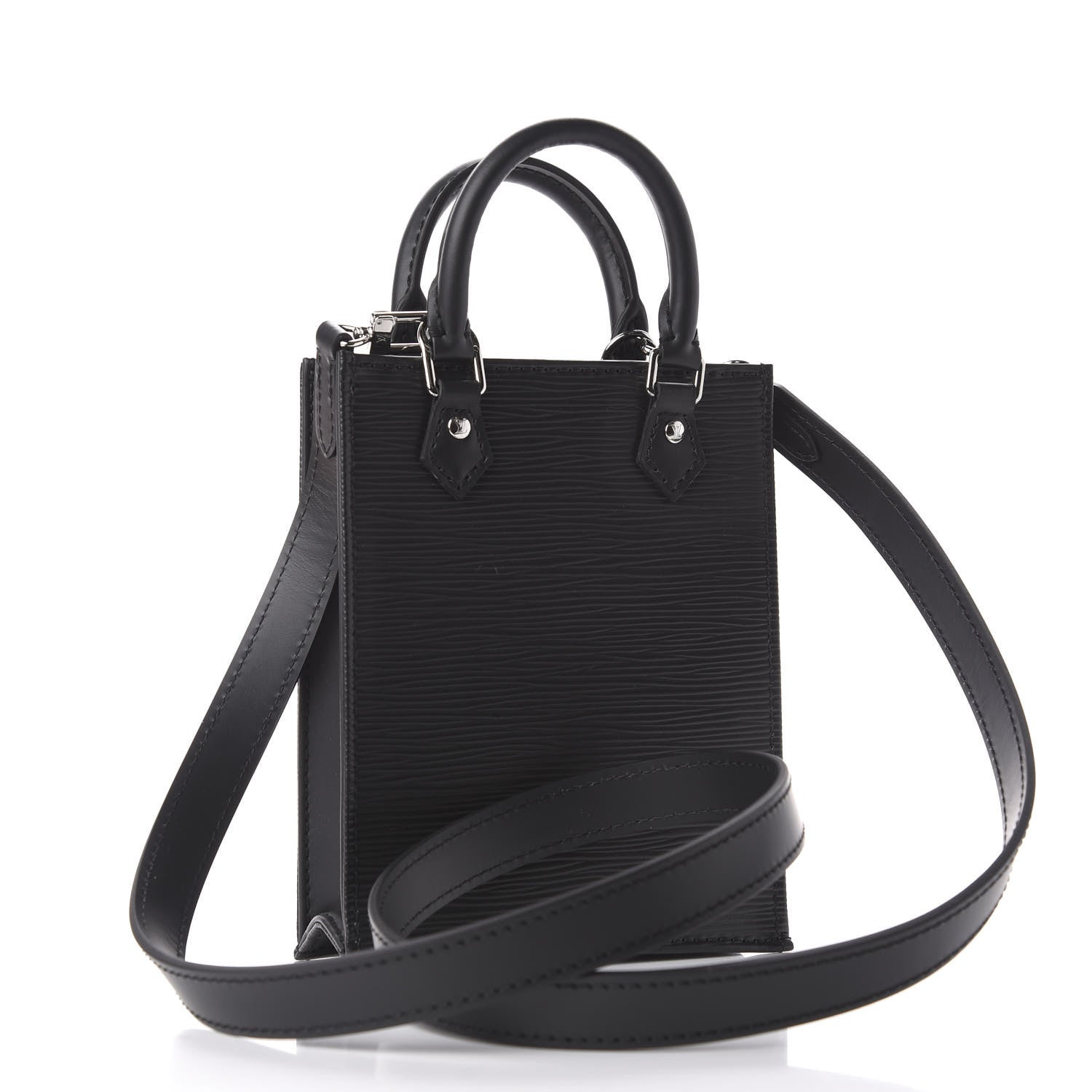 Louis Vuitton Epi Petit Sac Plat Black 3 of 11