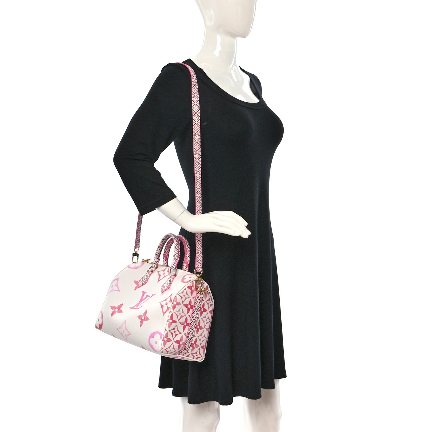 Louis Vuitton Monogram Giant By The Pool 2.0 Speedy Bandouliere 25 Rose 2 of 9