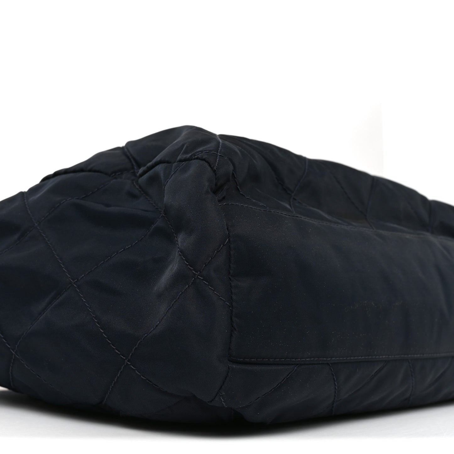 Nylon Tessuto Quilted Shoulder Bag Black