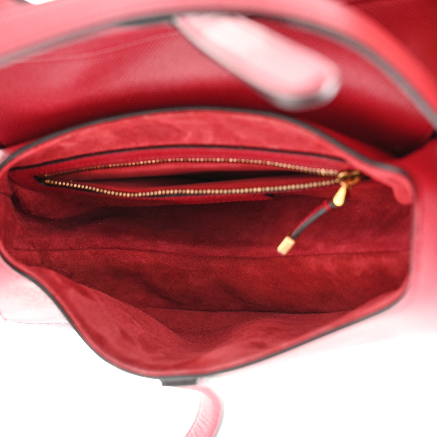 Christian Dior Grained Calfskin Saddle Bag Red 4 of 10