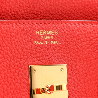 Hermes Togo BIRKIN 35 Rouge De Coeur 6 of 15