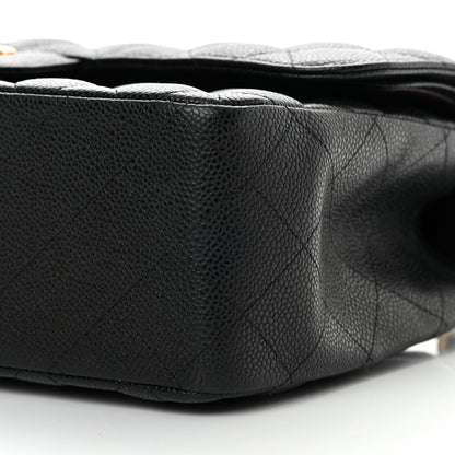 Chanel Caviar Quilted Jumbo Double Flap Black 10 of 13