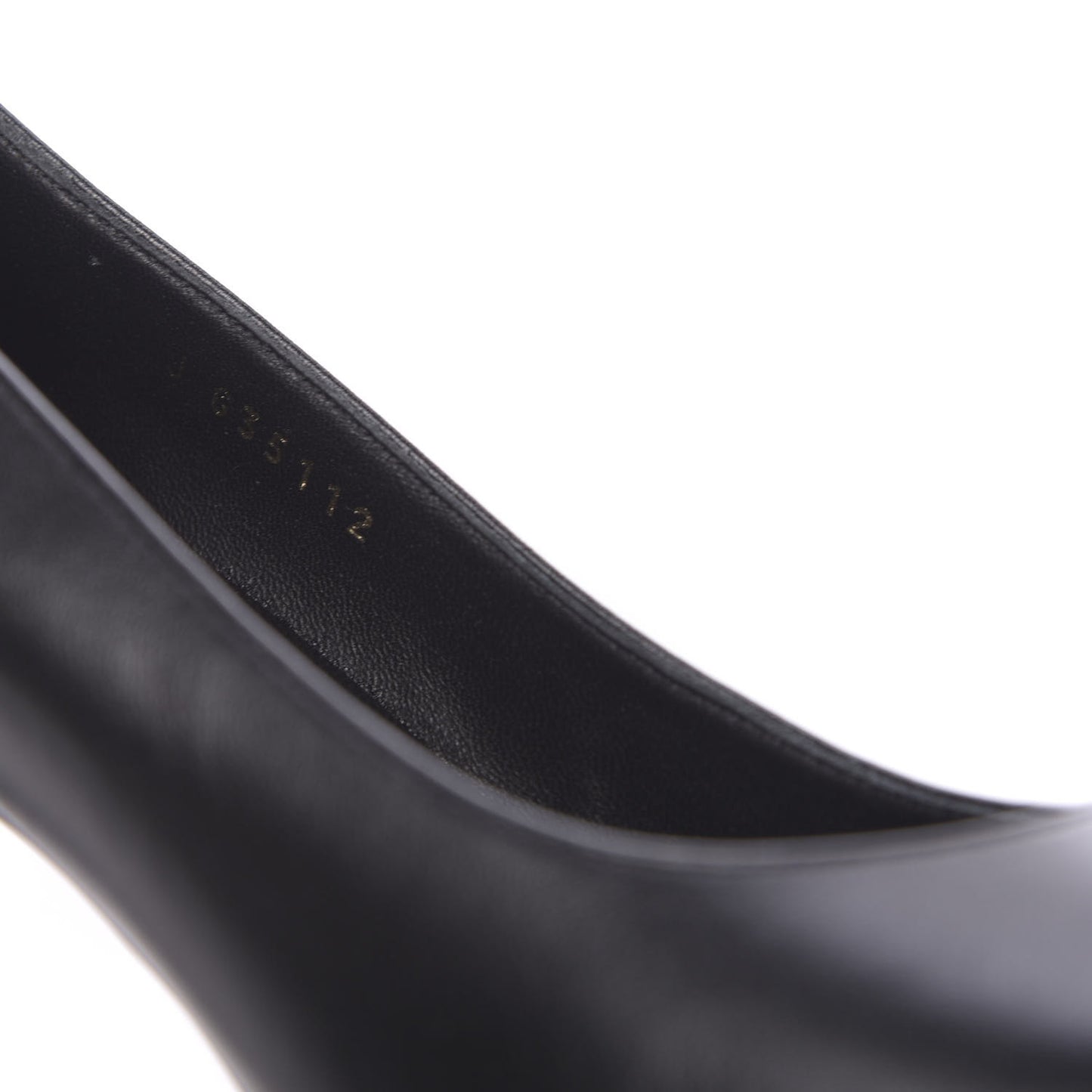 Lambskin Patent Cap Toe Pearl Pumps 38.5 Black