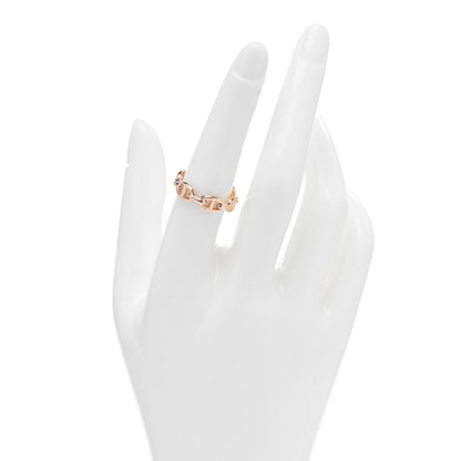 Hermes 18K Rose Gold PM Chaine d'Ancre Enchainee Ring 55 7.25 2 of 5