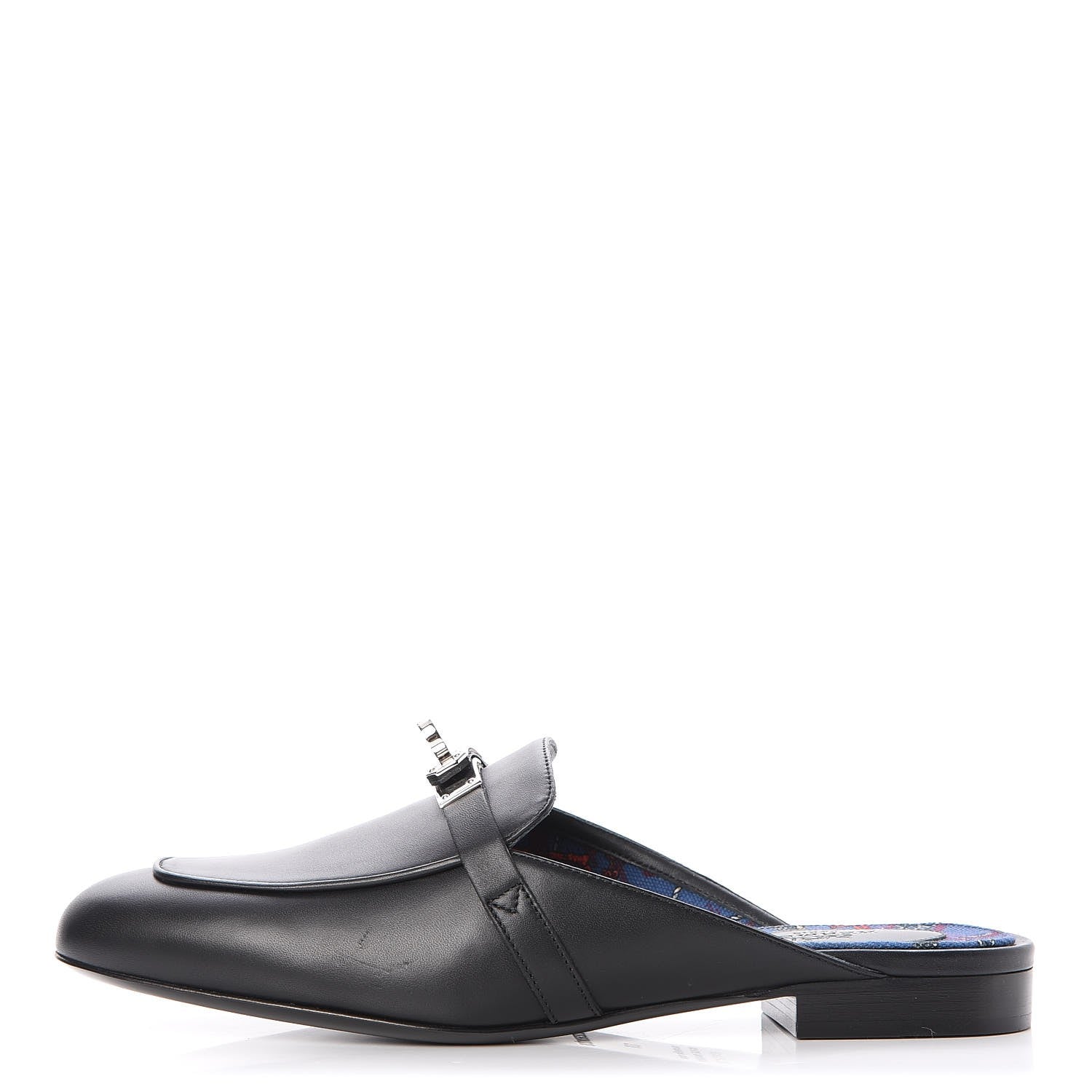 Hermes Goatskin Oz Mules 37 Black 1 of 8