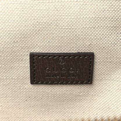 Gucci Monogram Jumbo GG Textured Dollar Calfskin Web Belt Bag Camel Ebony New Acero 6 of 9