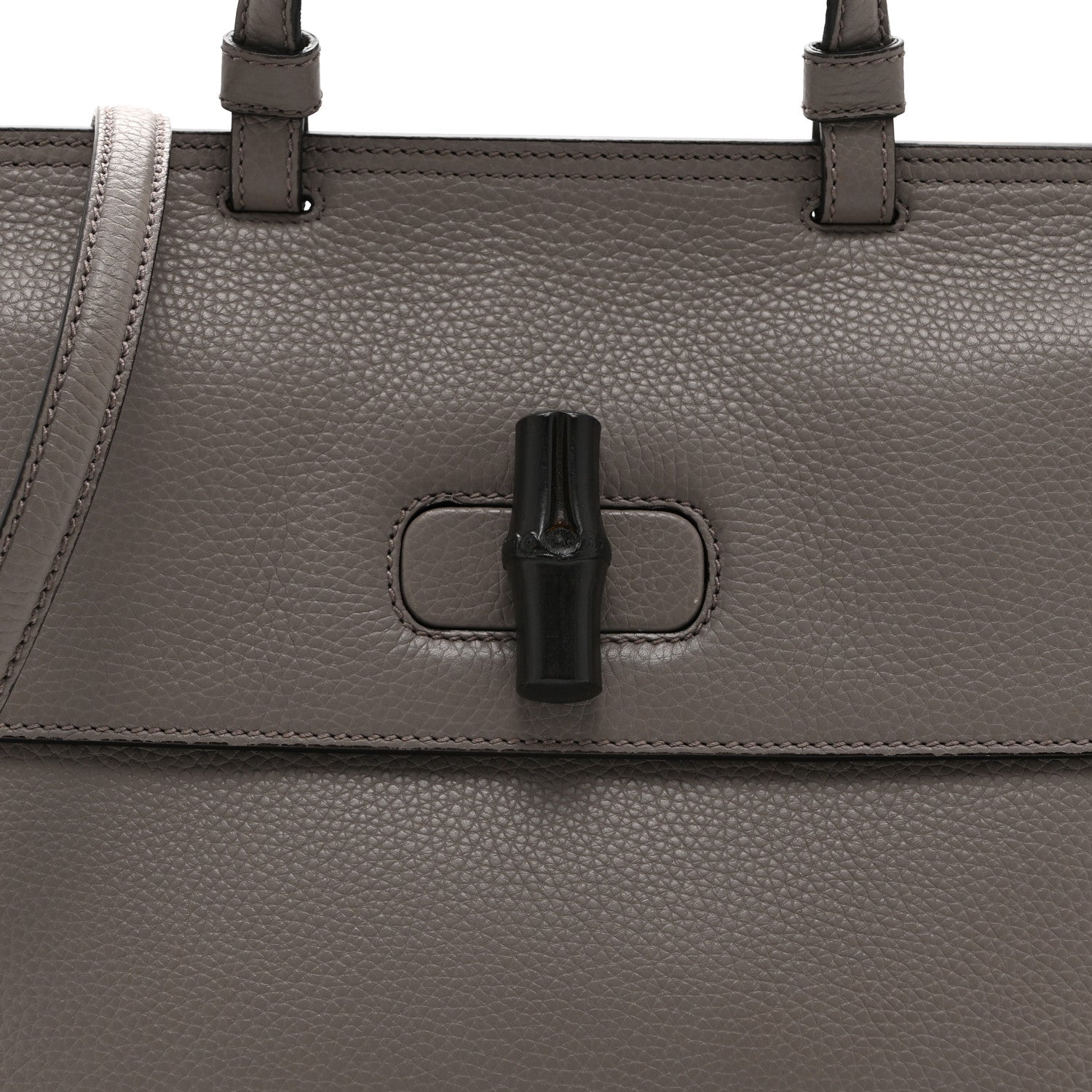 Gucci Cellarius Calfskin Medium Bamboo Daily Top Handle Bag Storm Grey 8 of 10