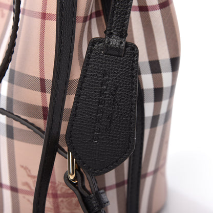 Burberry Haymarket Check Colours Small Lorne Bucket Crossbody Black 8 of 8