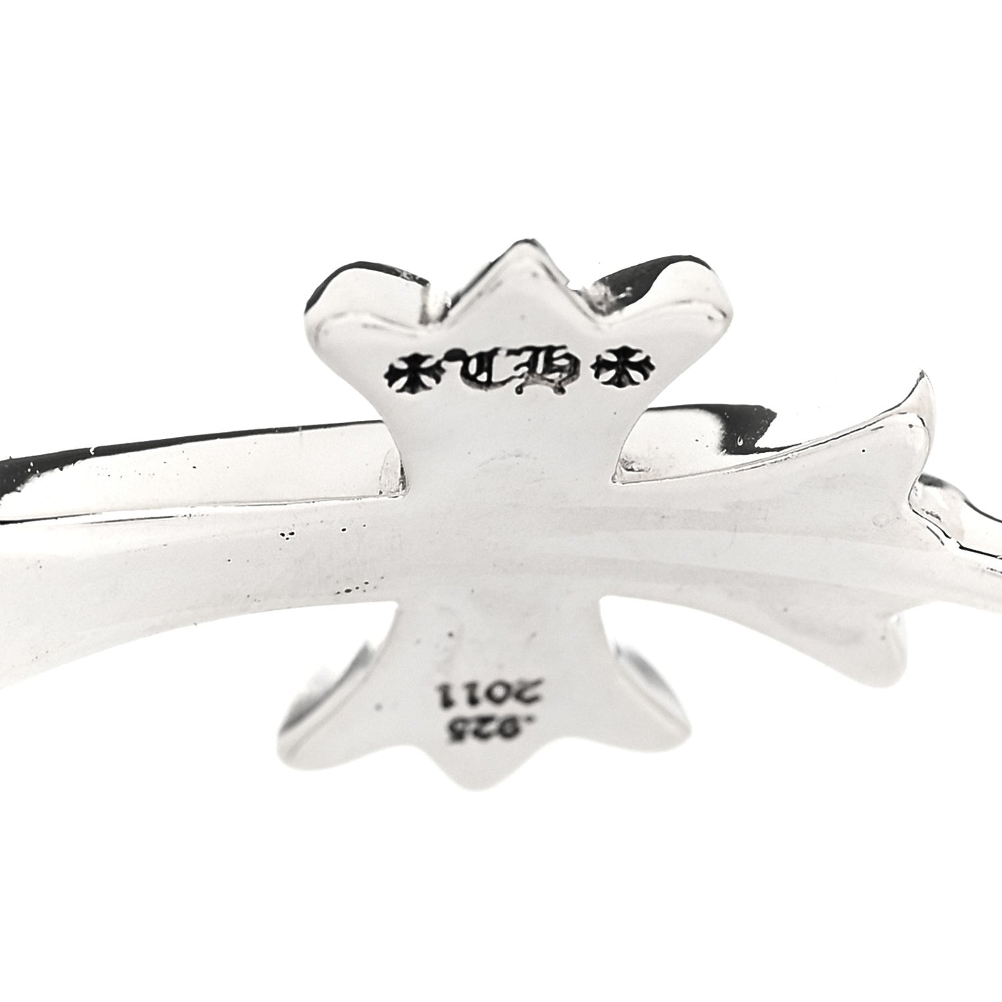 Sterling Silver Tiny E CH Cuff Bracelet