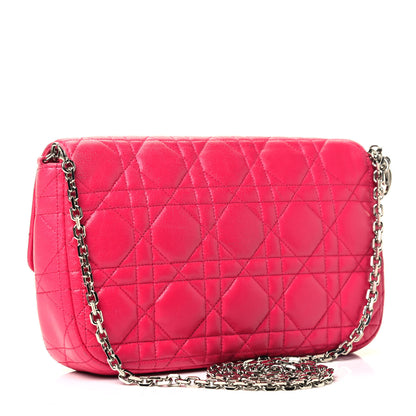 Christian Dior Lambskin Cannage Miss Dior Promenade Pouch Fuchsia 2 of 4