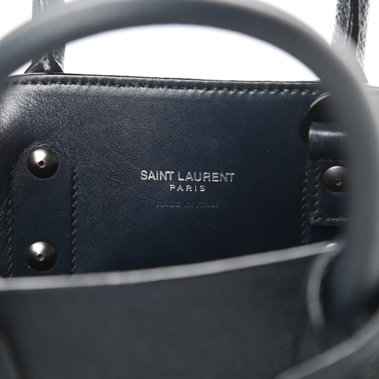 Saint Laurent Grained Calfskin Nano Sac De Jour Marine 6 of 11