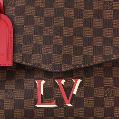 Louis Vuitton Damier Ebene Beaubourg MM Scarlet 8 of 10