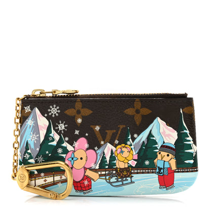 Louis Vuitton Monogram 2023 Christmas Animation Alpine Key Pouch Pink 1 of 6