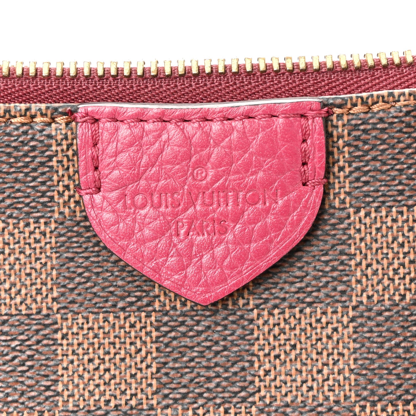 Damier Ebene Cuir Taurillon Hyde Park Fuchsia