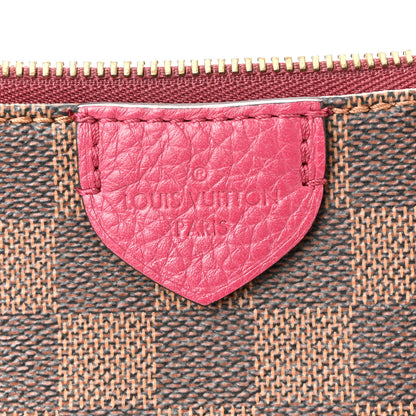 Louis Vuitton Damier Ebene Cuir Taurillon Hyde Park Fuchsia 6 of 9
