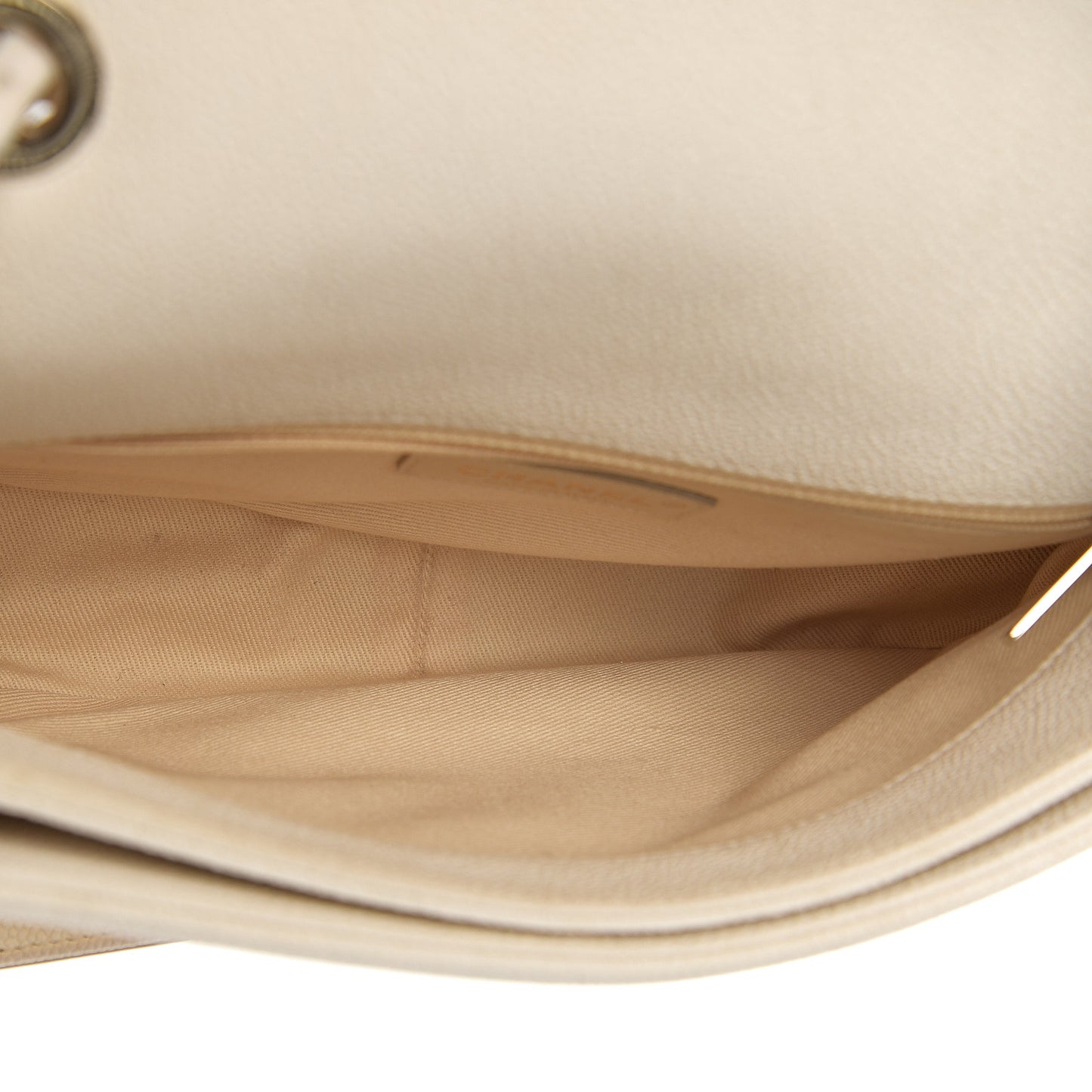 Grained Calfskin Quilted Medium Cuba Top Handle Flap Ivory