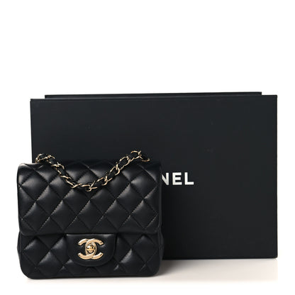 Chanel Lambskin Quilted Mini Square Flap Black 11 of 11