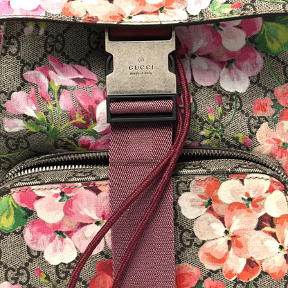 Gucci GG Supreme Monogram Blooms Small Single Buckle Backpack Beige Multicolor Dry Rose 8 of 10