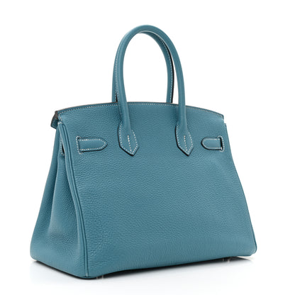 Hermes Togo Birkin 30 Blue Jean 3 of 13