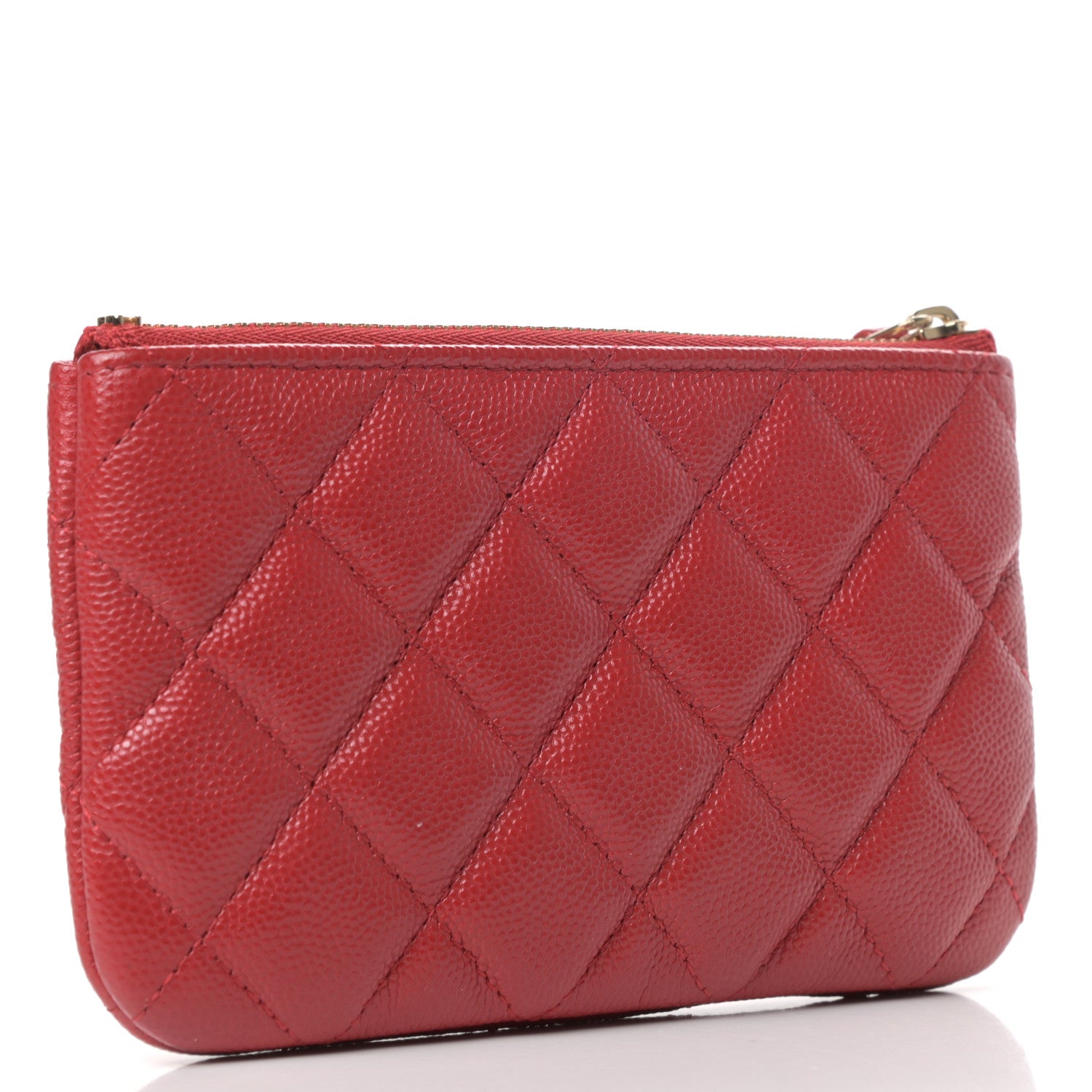 Chanel Caviar Quilted Small Cosmetic Case Red 3 of 7