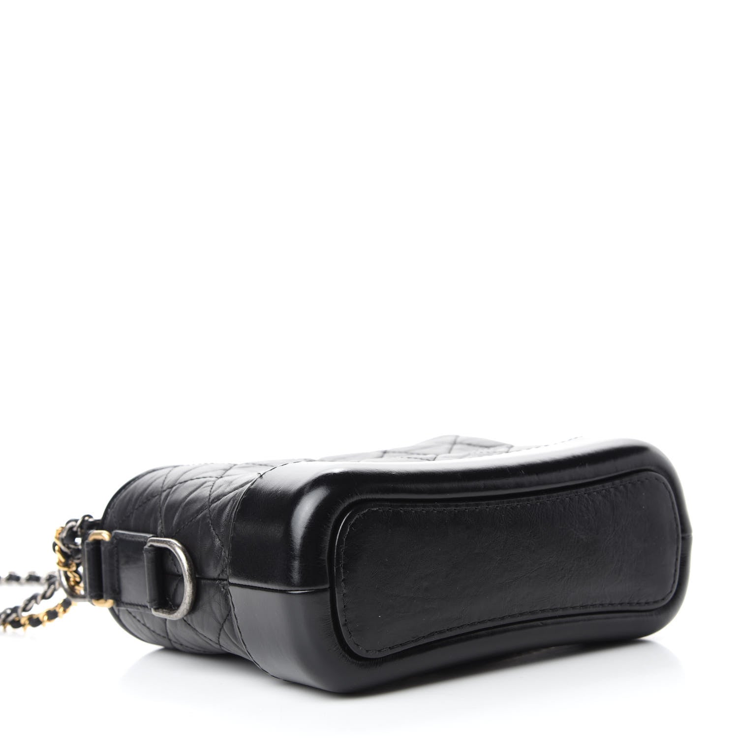 Chanel Aged Calfskin Quilted Small Gabrielle Hobo Black 4 of 11