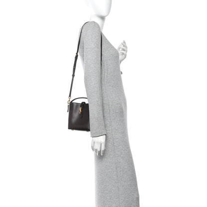 Saint Laurent Shiny Calfskin Le 37 Mini Bucket Bag Dark Sweet Chocolate 2 of 10