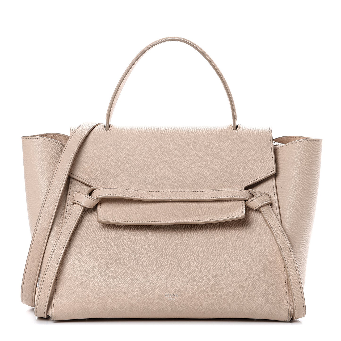 Grained Calfskin Mini Belt Bag Light Taupe