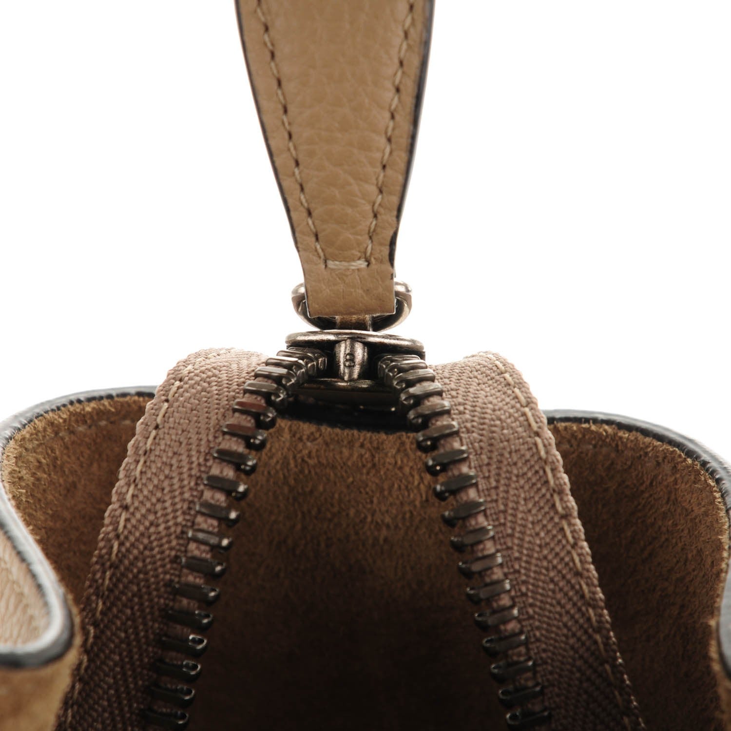 Celine Drummed Calfskin Mini Luggage Dune 5 of 8