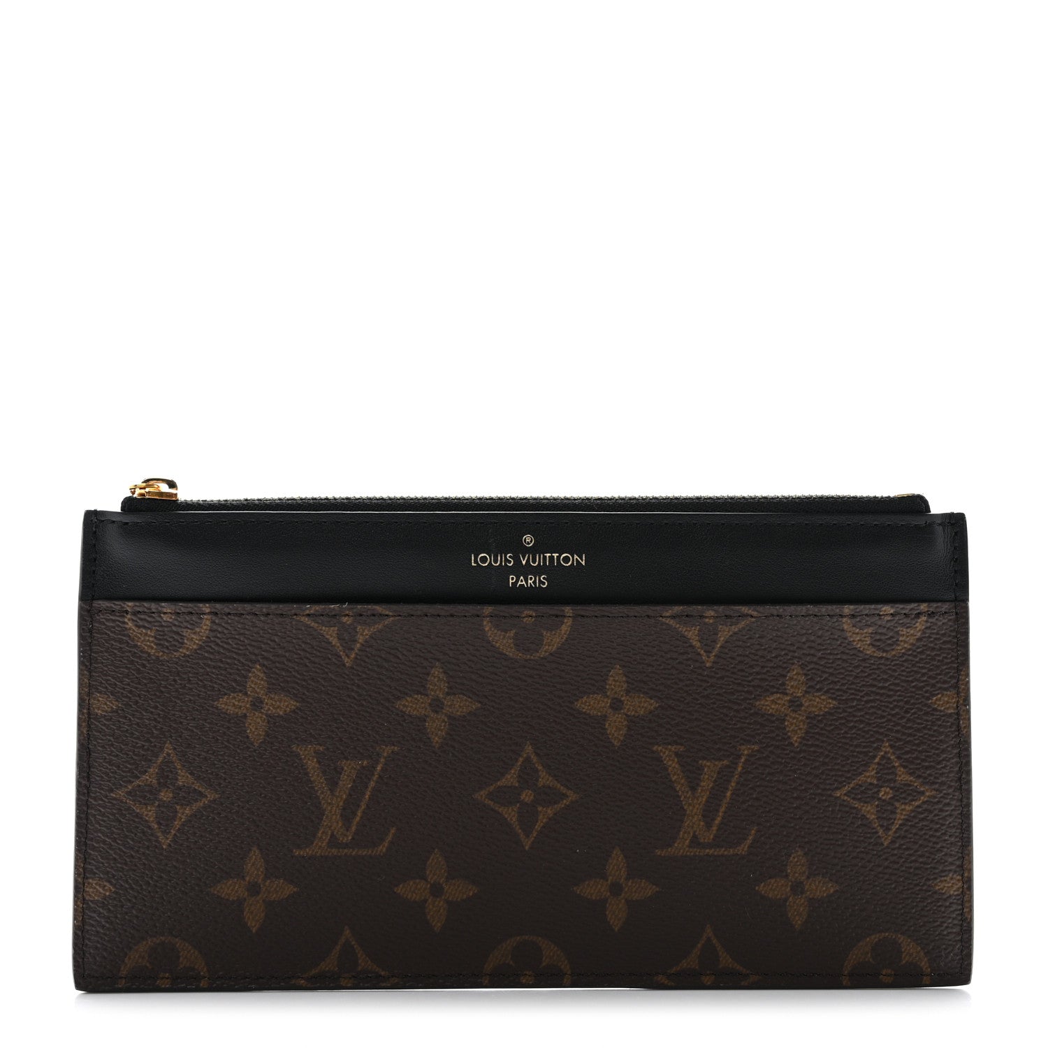 Louis Vuitton Monogram Slim Purse Black 1 of 8