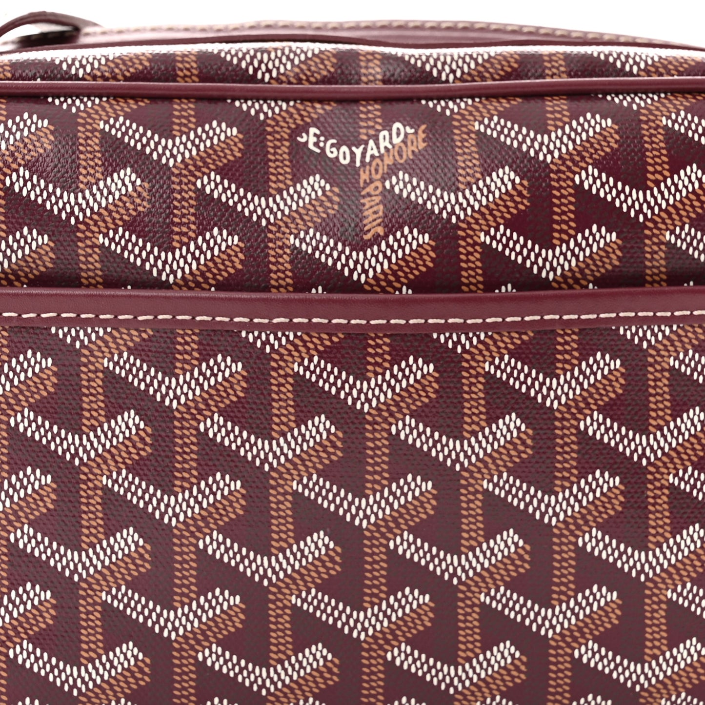 Goyardine Sac Cap Vert Burgundy