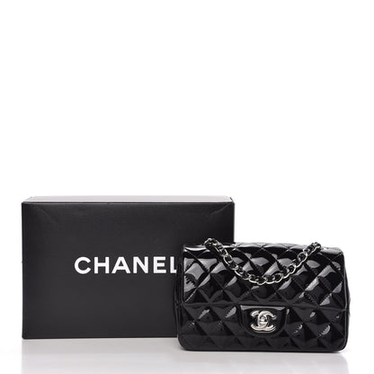 Chanel Patent Calfskin Quilted Mini Rectangular Flap Black 11 of 11