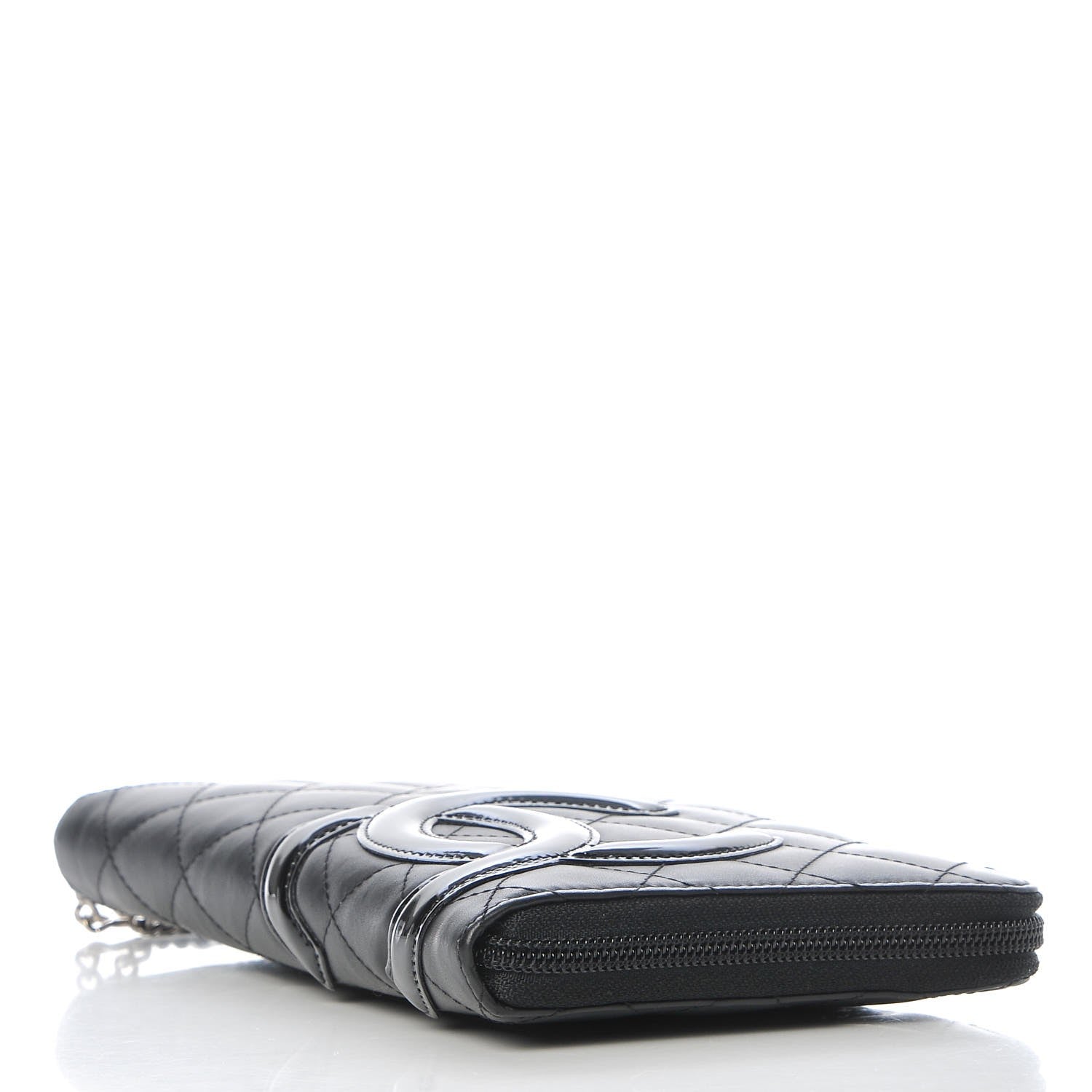 Chanel Calfskin Cambon Zip Around Organizer Wallet Black 4 of 12