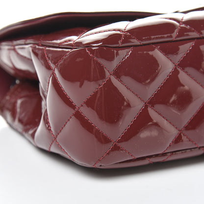 Chanel Patent Quilted Large Coco Shine Flap Burgundy 9 of 11