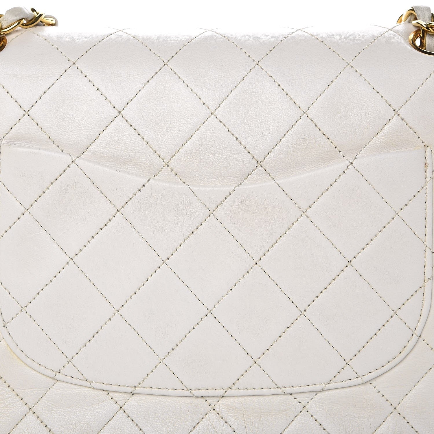 Chanel Lambskin Quilted Medium Double Flap White 15 of 21