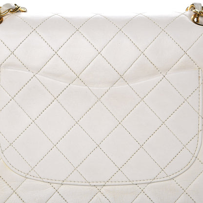 Chanel Lambskin Quilted Medium Double Flap White 15 of 21
