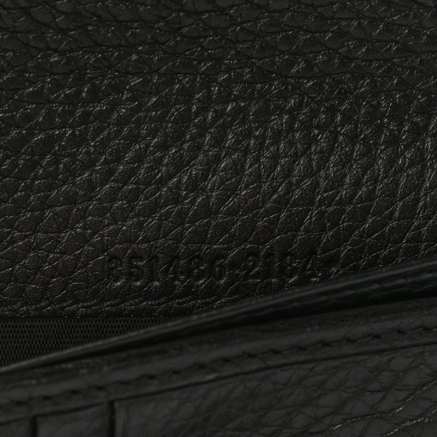 Pebbled Calfskin Medium Soho Zip Around Wallet Black